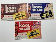 1950’s Kool-aid KOOL-SHAKE 3 Different Empty Drink Mix Packs vintage food