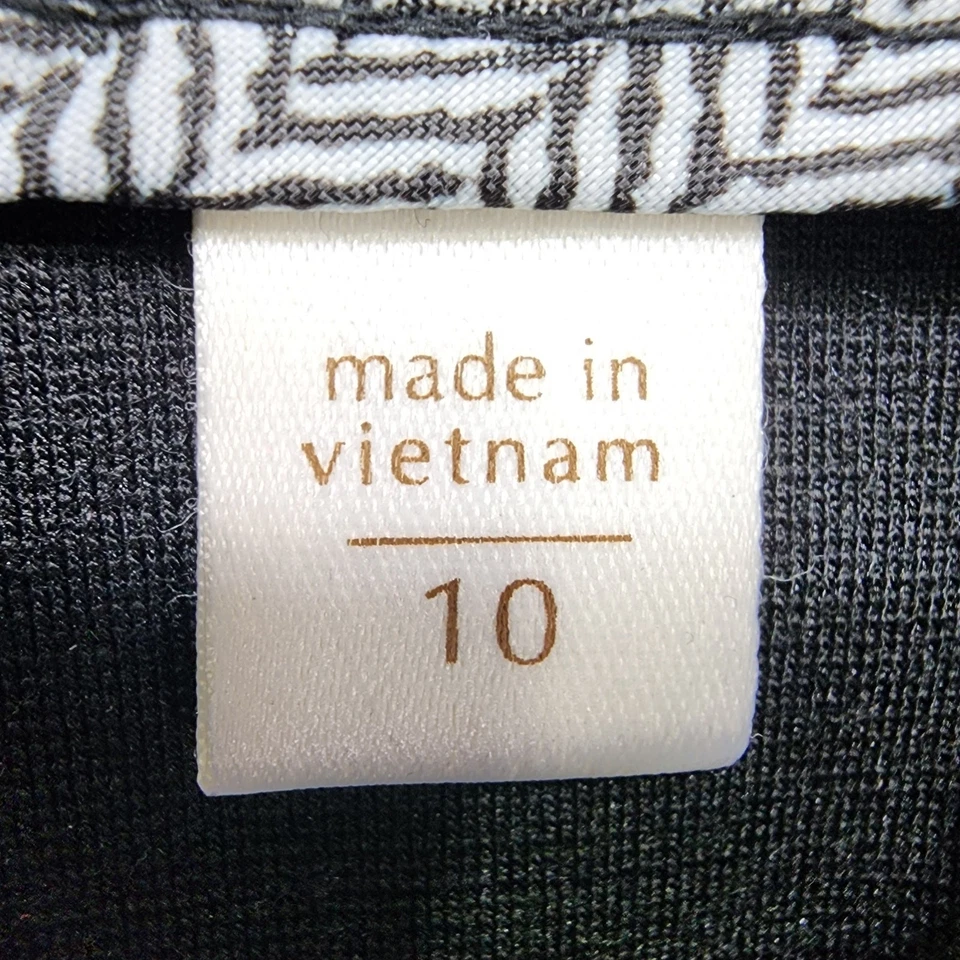 Pantalones Coldwater Creek para mujer 10 negros tiro alto pantalón pierna vestido pantalón elástico Foto 4 de 4