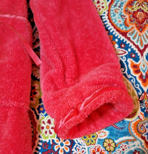 Bright Pink Bath And Body Works Robe L/XL Polyester Made In Turkey - Picture 2 of 13