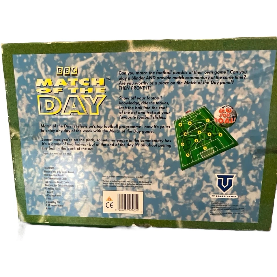BBC Match of the Day Board Game 1997 Football Trivia CIB TV Board Games Vtg - Image 2 of 4