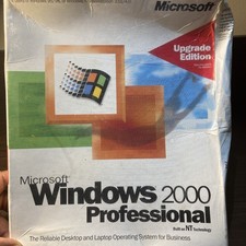 (NUOVO) Microsoft Windows 2000 Professional Retail Box sigillato (versione aggiornamento)