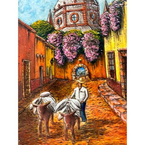 Caja de baratijas de joyería de madera pintada a mano San Miguel de Allende México - Imagen 2 de 12