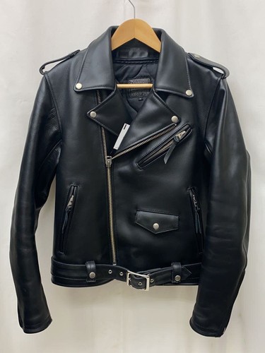 K'S KADOYA RIDERS JACKET LINER WITH BELT LEATHER DOUBLE L COW Black Used - Bild 1 von 7