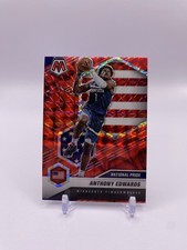 2020-21 Panini Mosaic Anthony Edwards National Pride Red Reactive Error Miscut
