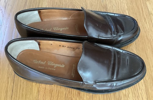 Robert Clergerie braune Leder-HALBSCHUHE DAMENSCHUHE (Größe 7) hergestellt in Frankreich - Bild 2 von 6