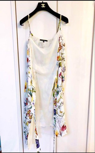 GUCCI Floral Cami Dress with Waist Ribbon Multicolor 40/L 84743c - Picture 15 of 24