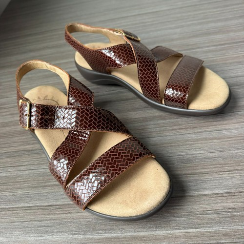 SAS Laguna Weave Cross Strap Sandals Size 7 M $131 in Henna - Picture 3 of 15
