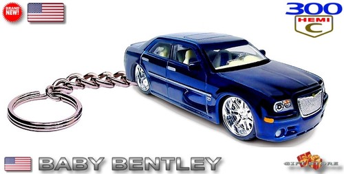 🎁🚦🆕 ULTRA RARE KEY CHAIN BLUE CHRYSLER 300C V8 (BABY BENTLEY)💕GREAT GIFT💕🎁 - Picture 8 of 21