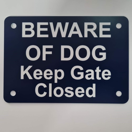 Beware of Dog Keep Gate Closed Sign Plaque Close Shut Outdoor Rated Puppy - Bild 13 von 295