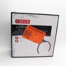 Delta Lorna Wall Mounted Round Closed Towel Ring Bath Hardware Matte Black