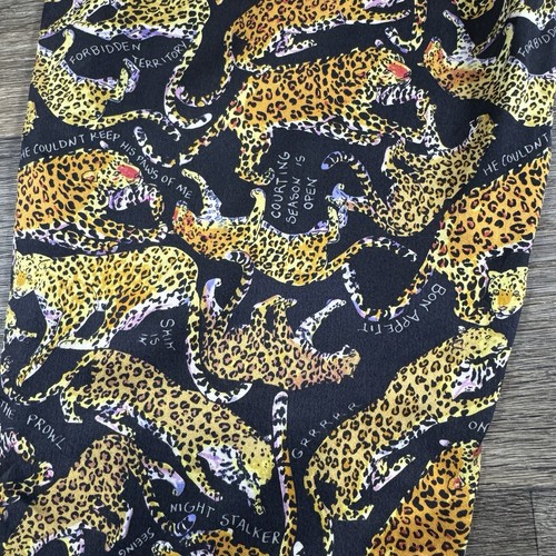 Rare! Nicole Miller Lingerie Size M Leopard Cheetah Silk Pajama Pants Pullover - Picture 15 of 17