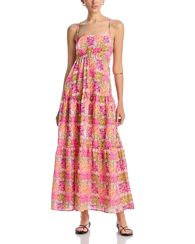$188 NWT Peixoto Lori Romantic Rodeo Swimsuit Cover up Maxi Dress Medium zjn3026