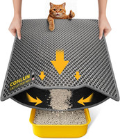 Katzenklo Matte, 58X42Cm Waben Doppelschicht Katzenstreu Matte, Urin- & Wasserdi