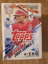 topps baseball cards 2021 series 1 sealed box 7 packs and bonus