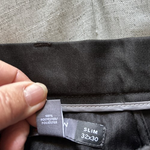 Van Heusen Traveler Pants Men's Slim 32 X 30 Black - Picture 3 of 9