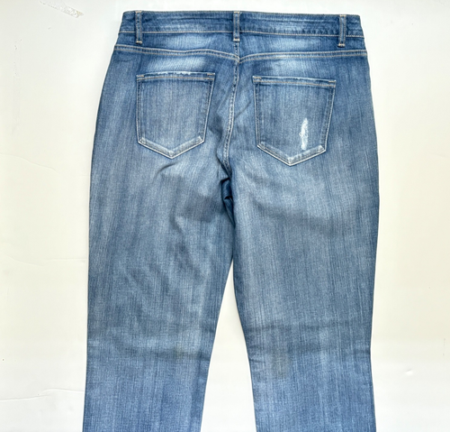 REFUGE GERADES BEIN STRETCH DISTRESSED HELLBLAU DENIM JEANS DAMEN GRÖSSE 12 - Bild 4 von 9