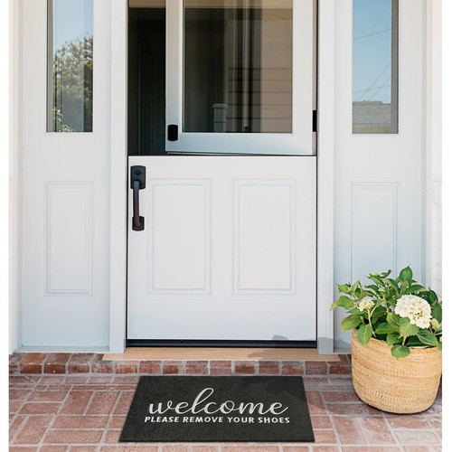 AAZZKANG Welcome Mat Outdoor Please Remove Your Shoes Doormat Non Slip Indoor... - Picture 5 of 7