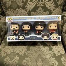 Queen Funko Pop! Paquete de 4 figuras de vinilo Rocks Freddie Mercury Brian May John Roger