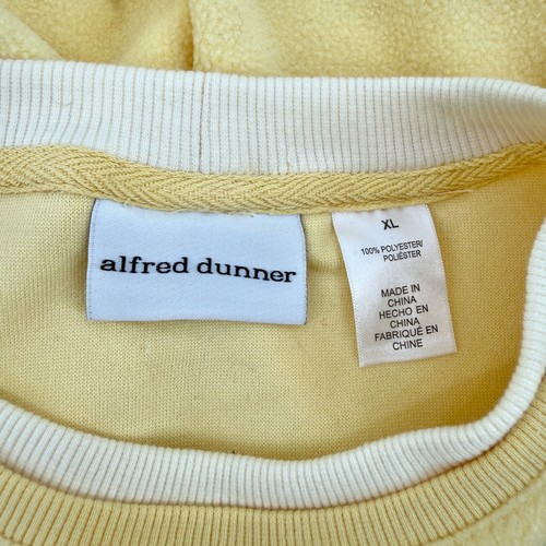 Alfred Dunner gelbes Fleece Sweatshirt mit Rundhalsausschnitt verziert Schneeflocken XL NEU - Bild 4 von 10