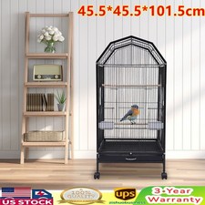 Bird Cage Large Play Top Parrot Finch Cage Macaw Cockatoo Pet Supply with Stand