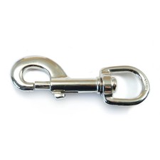 5/8" Nickel Plated Steel Swivel Eye Bolt Snap Hooks 10 pcs. 