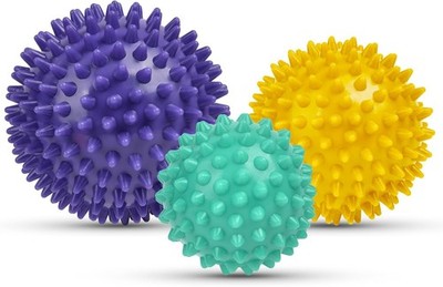 Faszienball Massageball Igelball 3er Set Noppen Therapie Muskelverspannungen