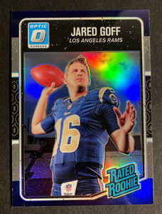 2016 Jared Goff Panini Optic Purple Prizm Rated Rookie RC #172 Lions