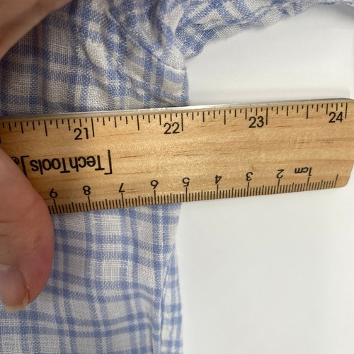 Brooks Brothers Top Mens Large Plaid 100% Linen Coastal Nautical Preppy Heritage - Picture 6 of 7