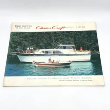 Vintage Chris Craft 1962 Boat Cruiser Yacht Promotional Pamphlet / Brochure 60s