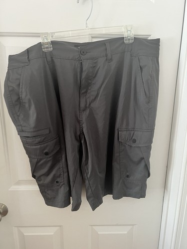 Denali Belted Quick Dry Tech Cargo Shorts Mens Sz 40 Outdoor Hiking Walking Grey