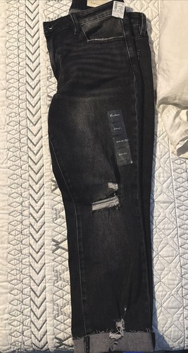 NWOT KanCan |Straight Leg Distressed Light Wash Grey Denim Jeans, Womens 29 / 27 - Picture 2 of 6