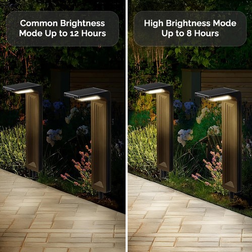 Solar Pathway Lights 2Pack, Waterproof Bright LED Modern Decorative Path Ligh... - Picture 3 of 9