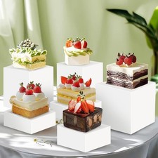 Food Service Display Stands ,5-Sided Plastic Riser with Hollow Bottoms,Perfec...