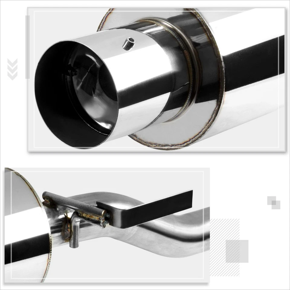 Silenciador de punta de 4" para Chevy Cavalier 95-05 2,2 L L61 sistema de escape Catback de carreras Foto 4 de 4