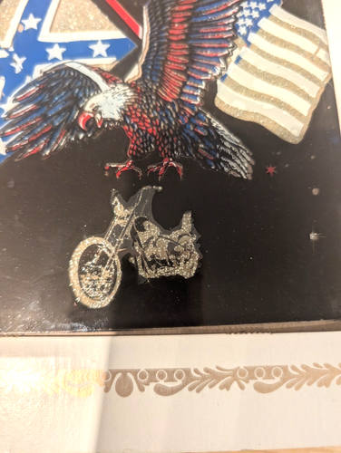 1990's motorcycle carnival/fair/glass winner/prize/8"x5" - Picture 3 of 5