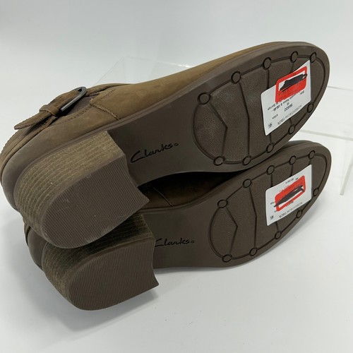 Clarks Größe 10 braune Leder Stiefeletten NEU Charlten Rae Damen Schnalle - Bild 10 von 13