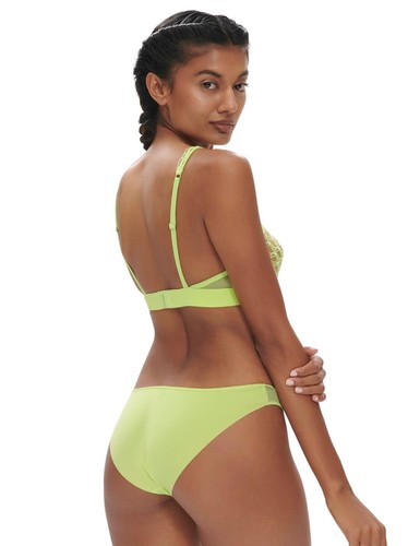 Simone Perele Rose Brief Low Rise Womens Luxury Embroidered Knickers 1D5720 Lime - Picture 5 of 30