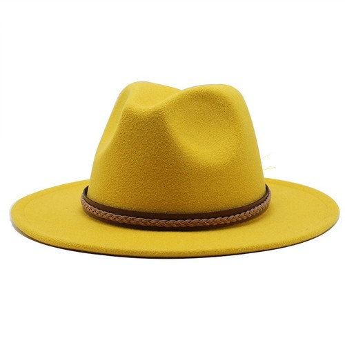 Vintage Formal Hat Men Women Wide Brim Jazz Cap Party Prom Wool Hat Adult - Picture 32 of 36