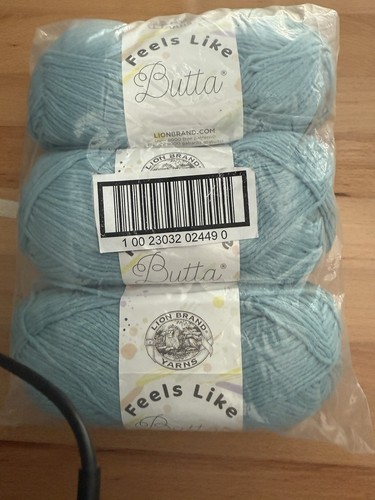 (3er Pack) Lion Brand Yarn 215-156 fühlt sich an wie Butta Garn, Dusty Blue