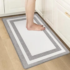 Small Kitchen Mat Cushioned Anti Fatigue Memory Foam Cushioned Rugs Non Slip ...