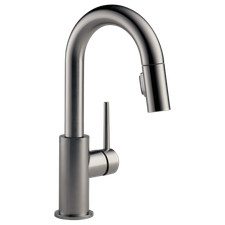 Delta Trinsic 9959-KS-DST Pull-Down Bar/Prep Faucet - Black Stainless