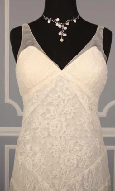 Authentic & Perfect Monique Lhuillier Ivory Lace Wedding Gown Sz 10 (St. Size 8) - Image 2 of 4