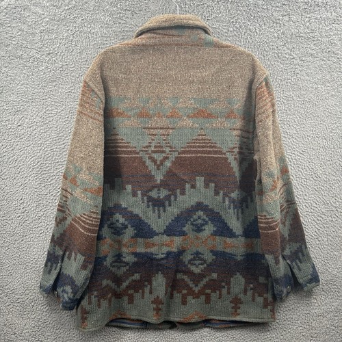 Vintage Woolrich Jacke Herren M Southwest Aztec Navajo AOP gewebte Decke Wolle USA - Bild 13 von 14