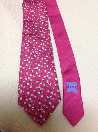 Thomas Pink Jermyn Street London Petunias Silk Neck Tie Made in Italy - Picture 8 of 10