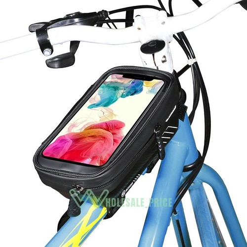 Funda de teléfono impermeable para bicicleta de montaña marco bolsa delantera