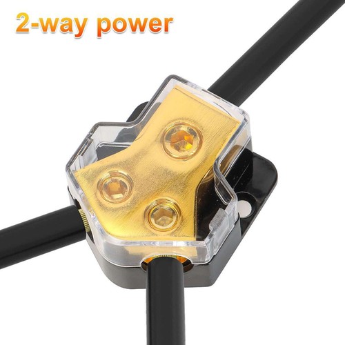 2 Wege Power Masse Verstärker Verteilerblock Auto Audio Stromkabel Splitter 0/2/4 - Bild 8 von 12