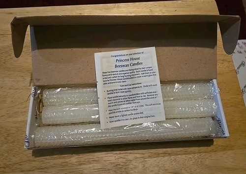 Princess House Beeswax Candles NIB 5" Tapers Set Of 6 Vintage Neutral Color - Picture 4 of 4