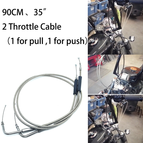 Throttle Cable Line Wire 90cm/35'' For Harley Davidson Sportster XL1200 XL883 - Picture 13 of 14