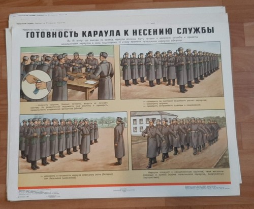 Army Military, 16 Authentic Soviet USSR Military Army Posters, Full set, guard - Picture 11 of 20