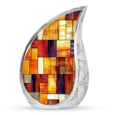 Stained Glass Urn - Tear Drop Urns For Ashes - Cremation Urn Human Ashes